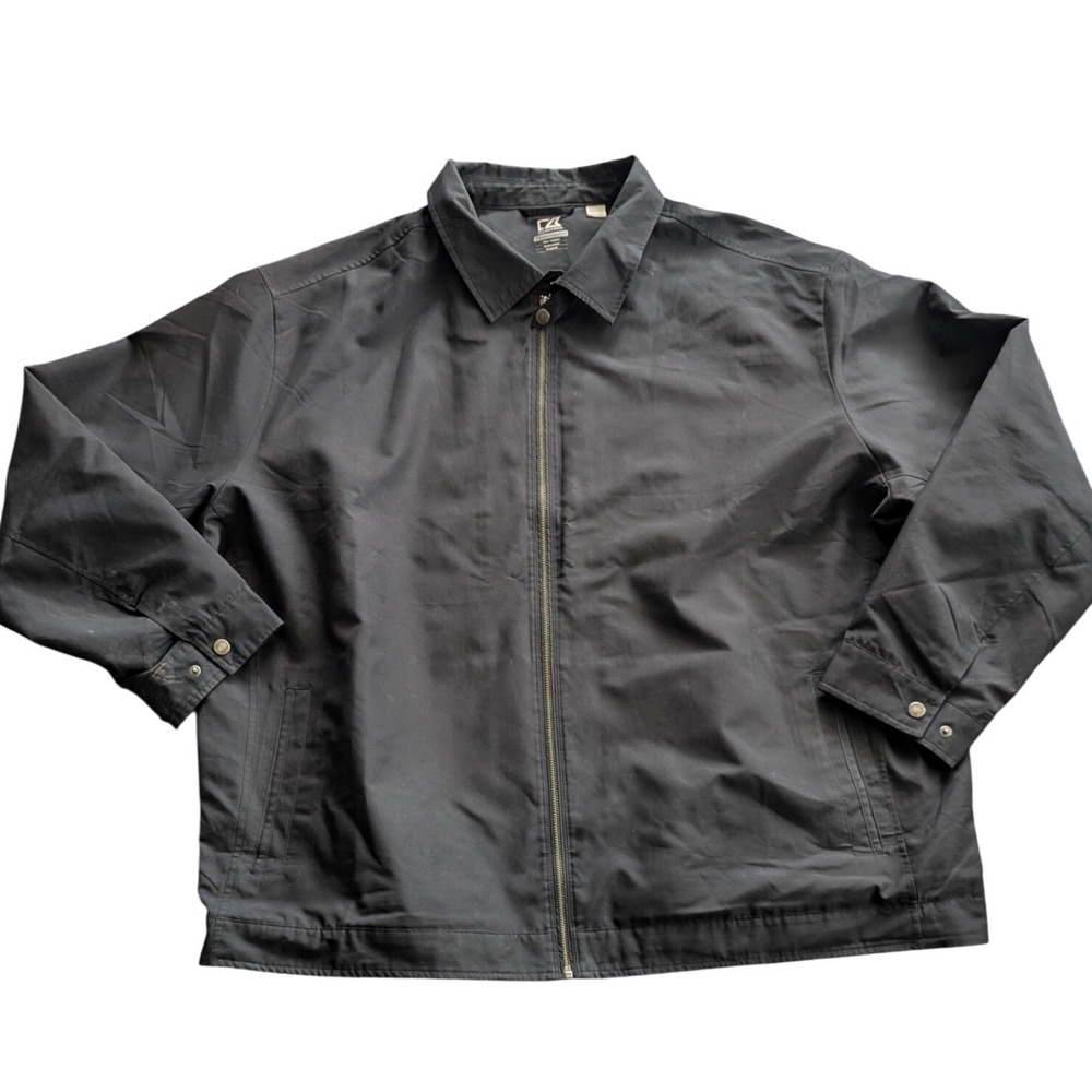 Cutter & Buck Men 4XB/4TG Black CB WeatherTec Windbreaker Jacket Golf Big & Tall